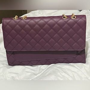 Large purse great condition purple with gold strap